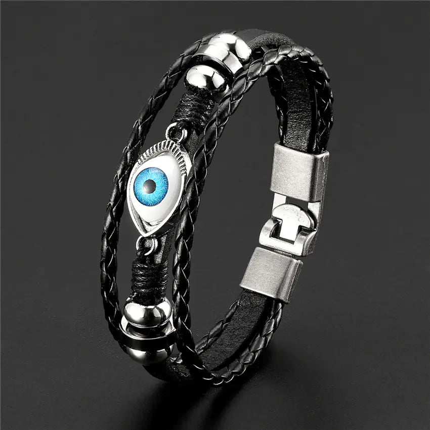 Chic Multi-Layer Evil Eye Charm Bracelet